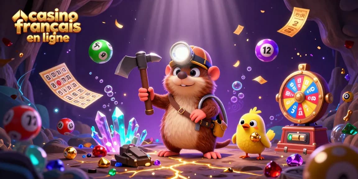 Jouez à des jeux de casino francais en ligne avec le raton laveur chasseur de trésors.