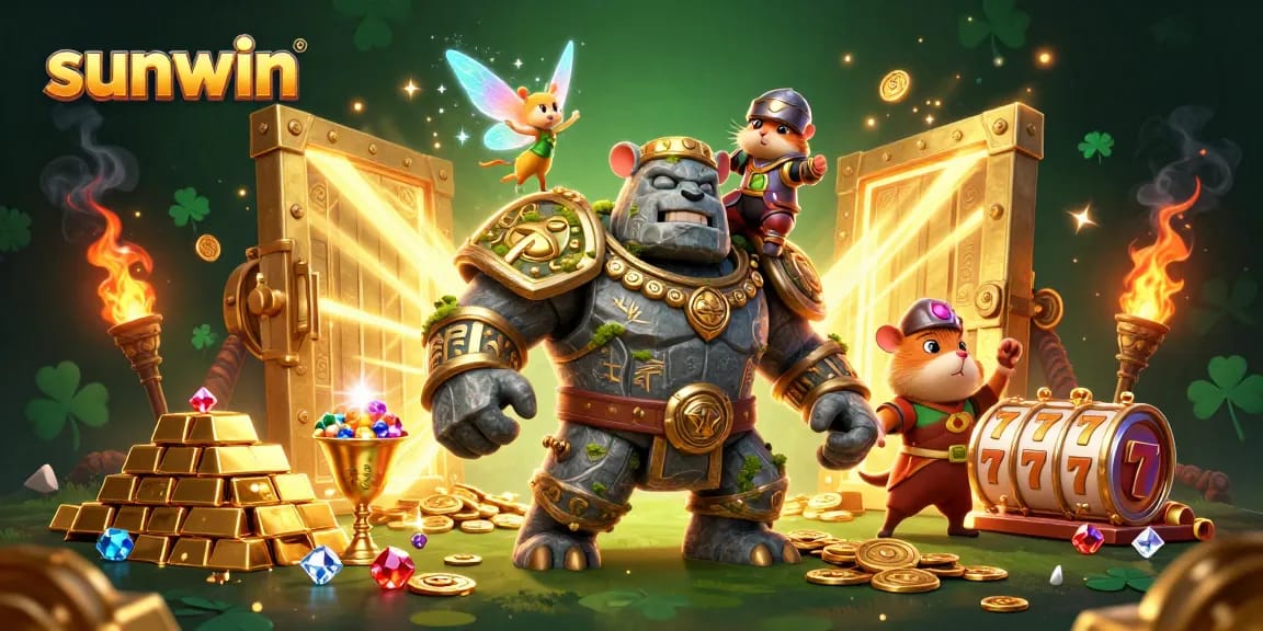 Experience exhilarating adventures with sunwin as you explore a vibrant casino realm featuring magical characters and treasures.