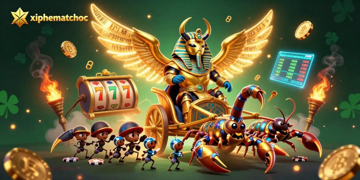 Experience high-stakes excitement in xiphematchuoc with a dynamic gambling scene featuring legendary characters.
