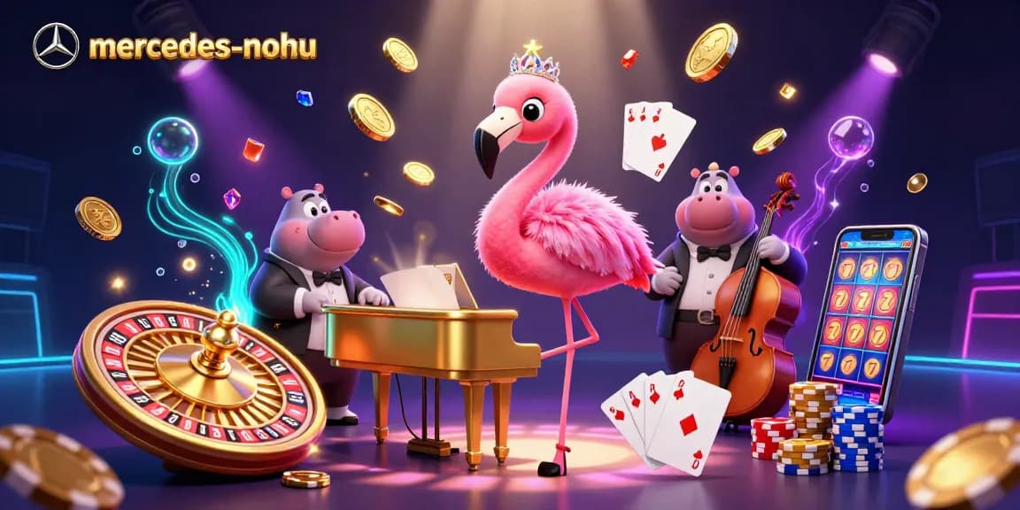 Experience thrilling jackpots with mercedes-nohu's slots and colorful casino elements in an engaging digital scene.