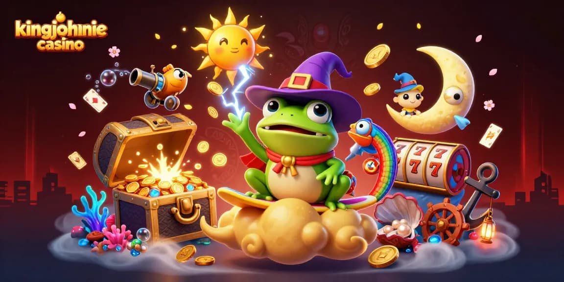 Win big at kingjohnnie casino with an enchanting 3D illustration showcasing exciting gaming elements.