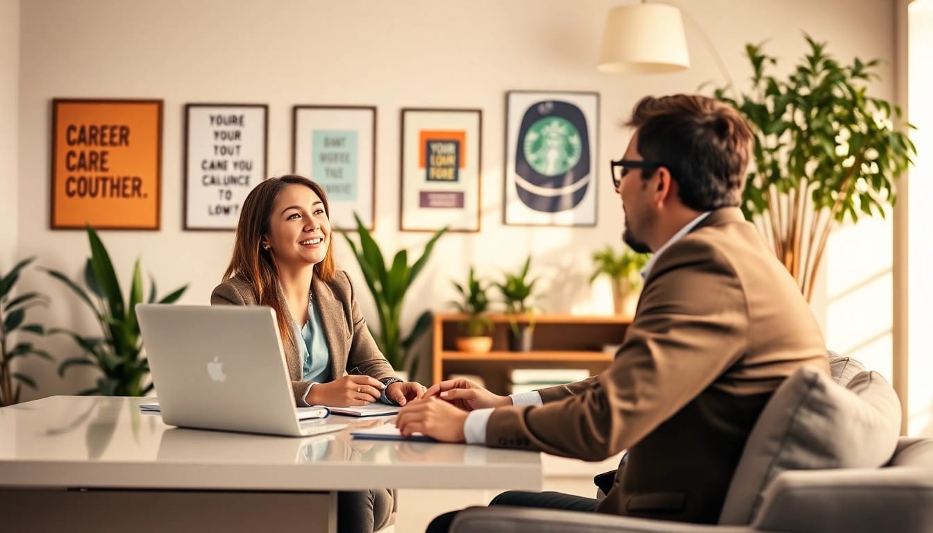 Engaging career coaching session highlighting professional career coaching strategies with an inspiring atmosphere.
