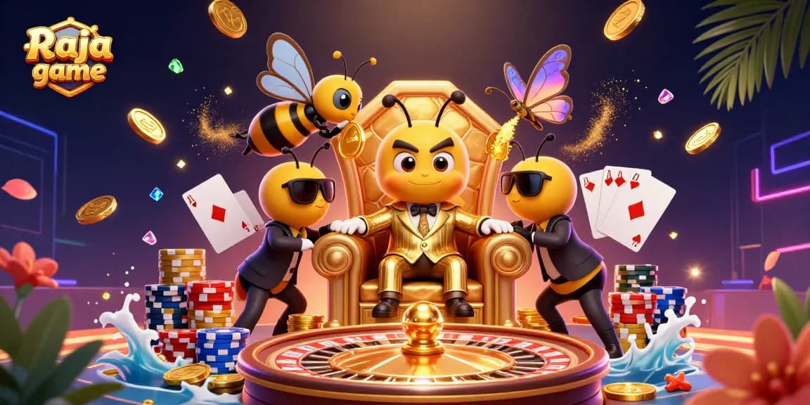 Experience thrilling action in Raja game with vibrant casino elements and dynamic characters.