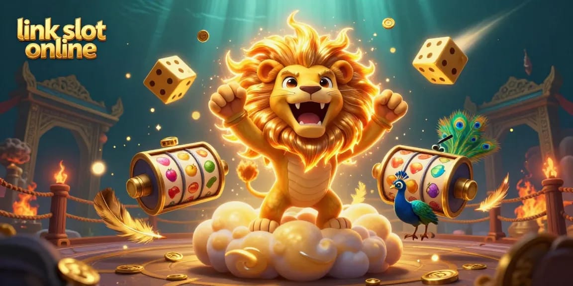 Menangkan permainan link slot online dengan keberuntungan dari singa berkilau di arena kasino yang megah.