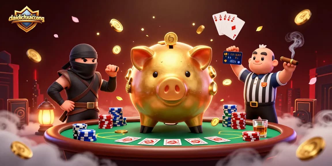 Engage in daidichxacsong thrilling gameplay with epic golden characters in action-packed casino scene