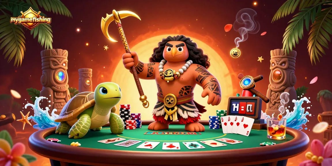 Win big at mygamefishing with this vibrant 3D illustration of casino action!