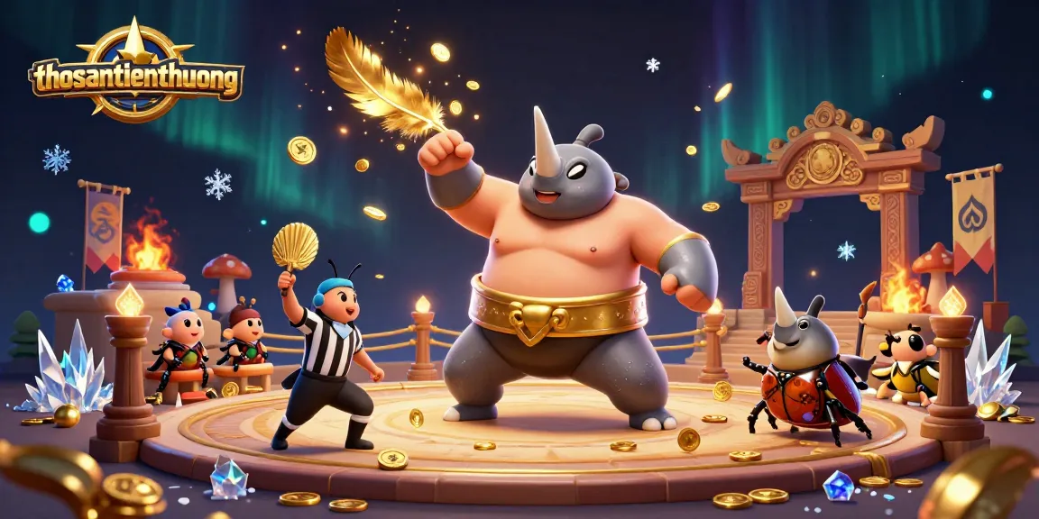 Engage in thrilling matches with thosantienthuong featuring iconic beetle champions in an exciting casino arena.