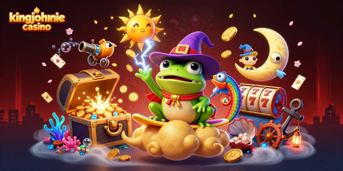 Win big at kingjohnnie casino with an enchanting 3D illustration showcasing exciting gaming elements.