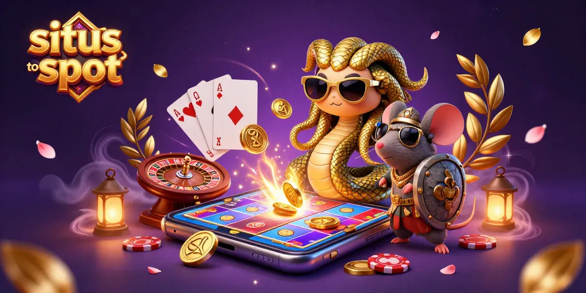 Engage in winning strategies at situs toto slot with vibrant casino elements and characters.
