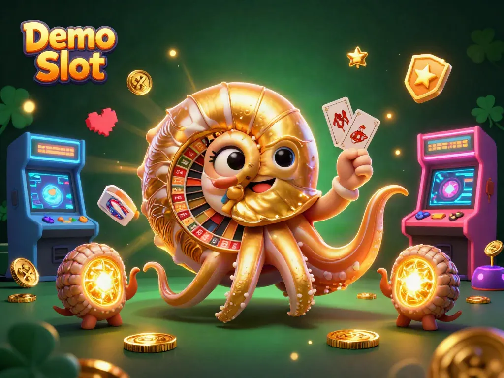 Experience thrilling spins on Demo Slot with vibrant casino elements and 3D gaming characters.