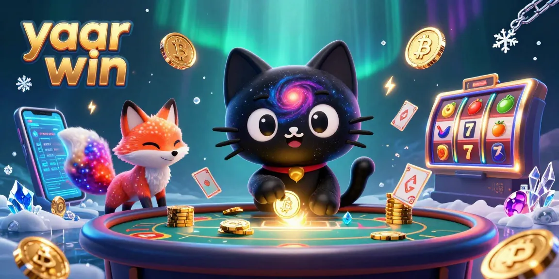 Engage with yaar win in this vibrant cosmic casino scene showcasing dynamic gaming elements.
