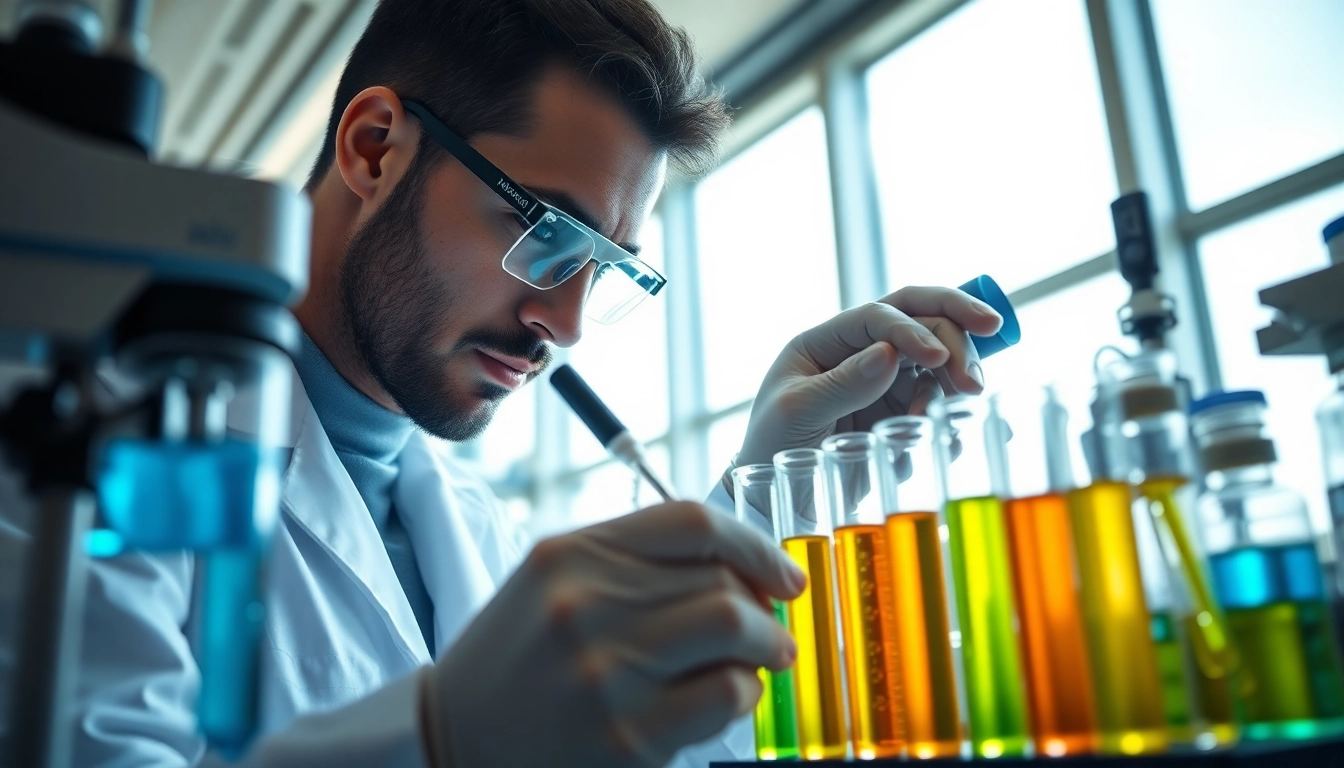 Explore the precise analysis of valor peptides in a high-tech lab environment.