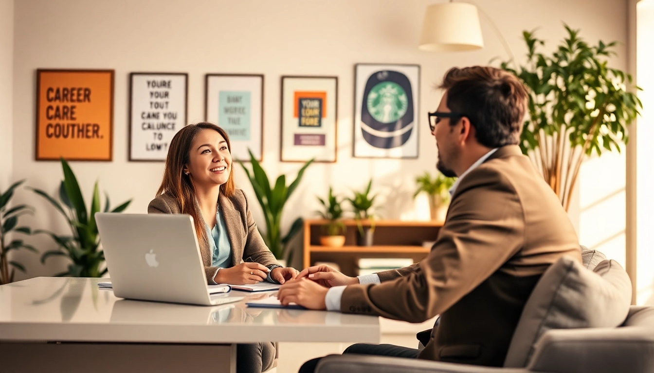 Engaging career coaching session highlighting professional career coaching strategies with an inspiring atmosphere.