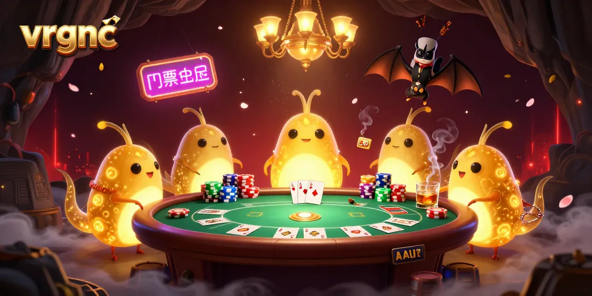 Spin and win at vrgnc with enchanting glowworms illuminating the vibrant casino scene.