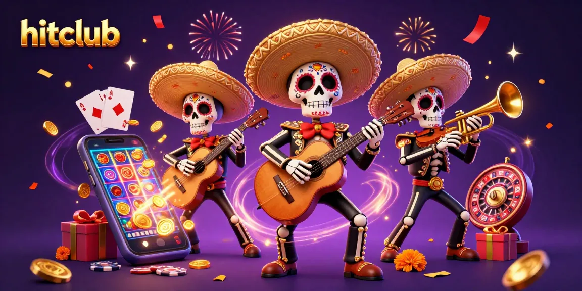 Hitclub showcases a vibrant scene with a mariachi band and exciting casino elements bursting with energy.