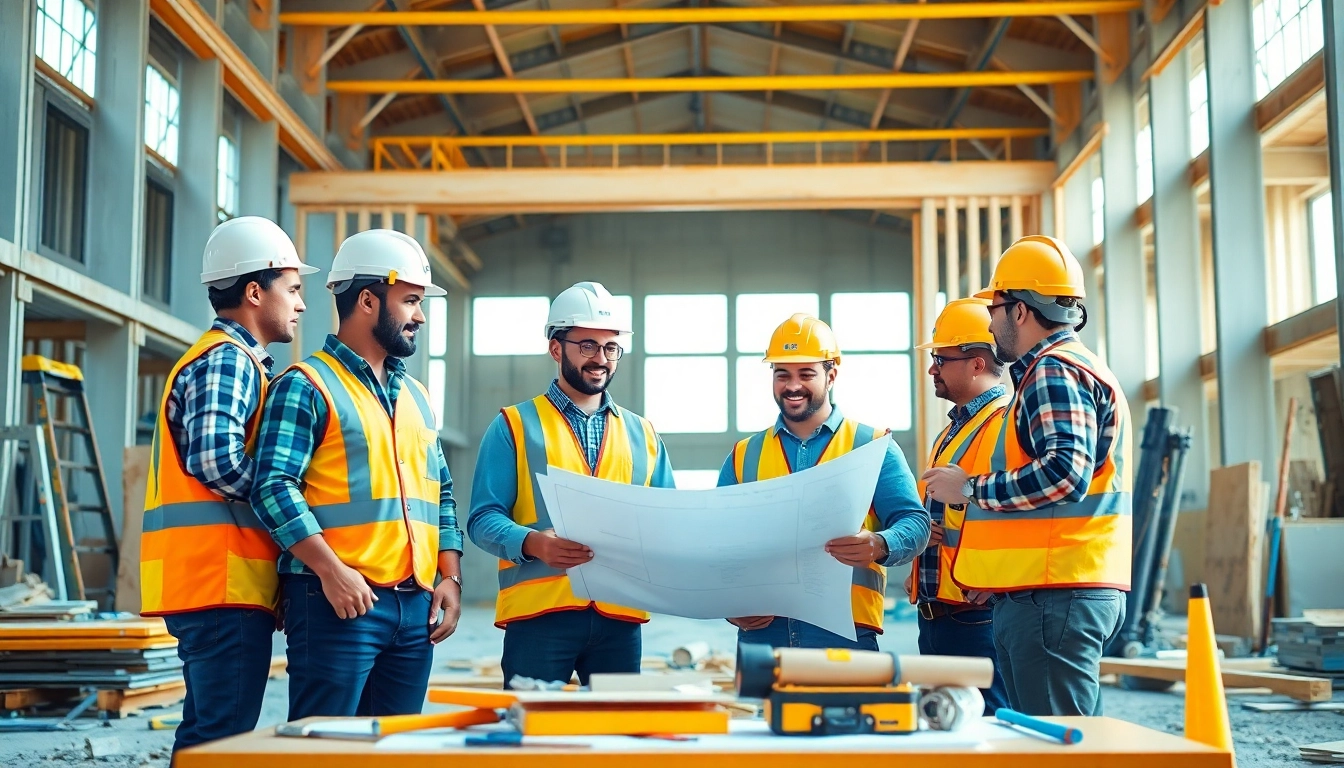 Expert New Jersey General Contractor team collaborating on a construction site.