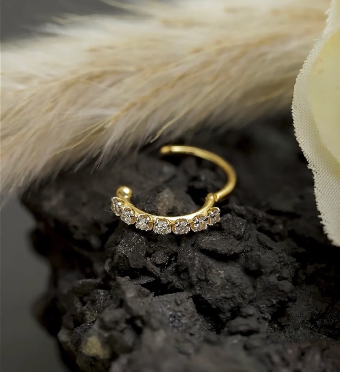 Premium Real Gold Nose Ring with Timeless Sophistication | Cervin Blanc