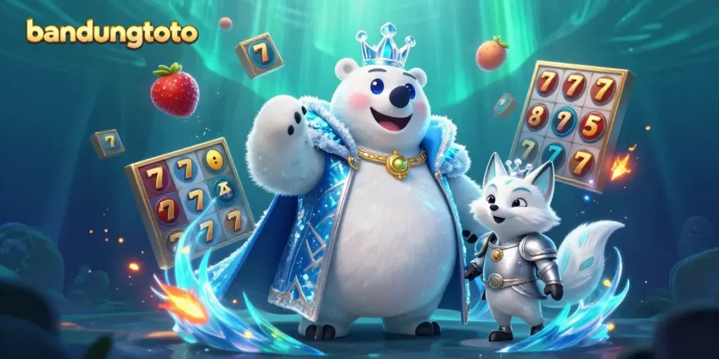 Experience the thrill of bandungtoto with dynamic slot reels showcased in an electrifying 3D scene.