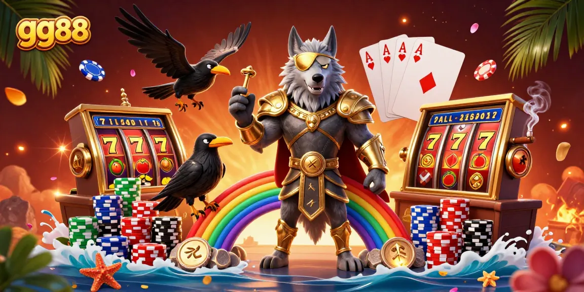 Experience the thrilling jackpots at gg88 with vibrant 3D casino elements and Norse-inspired characters.