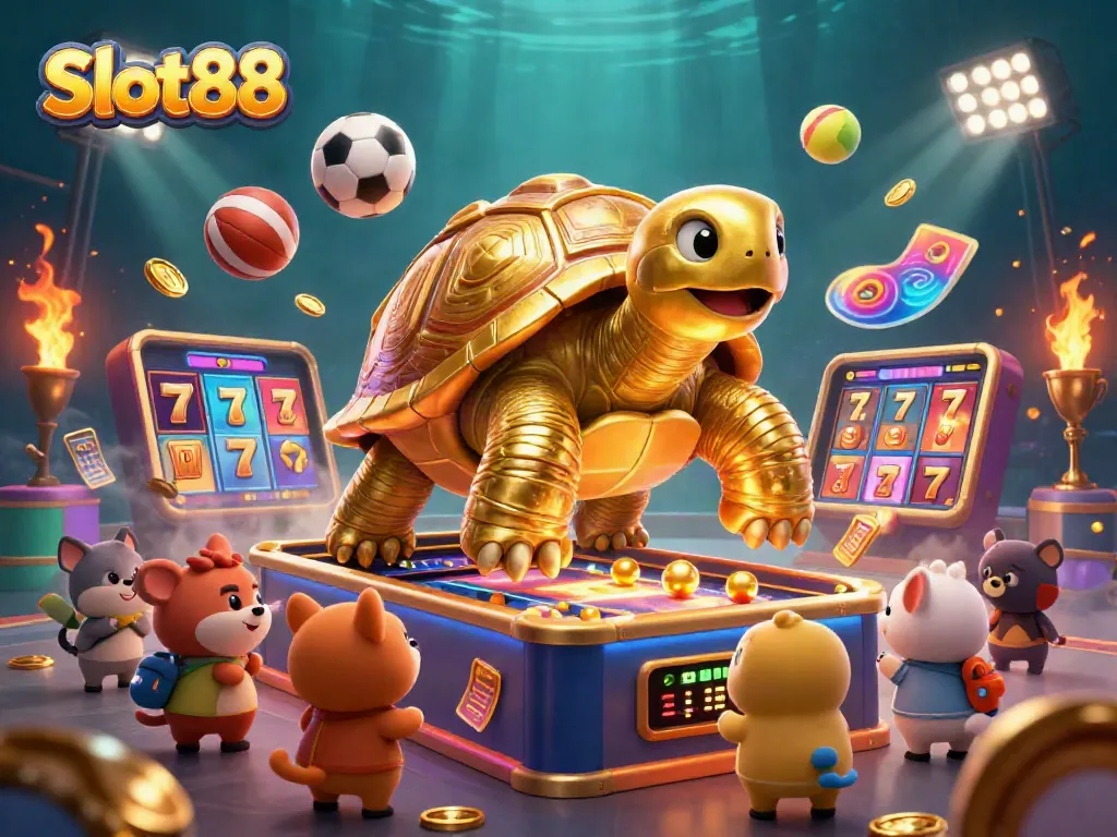 Play exciting slot games on Slot88 with a vibrant pinball machine showcasing thrilling gaming elements.