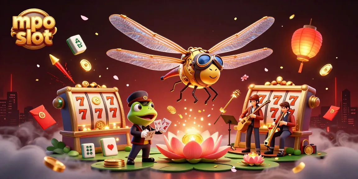 Experience the thrill of mpo slot with a dynamic casino scene and vibrant characters.