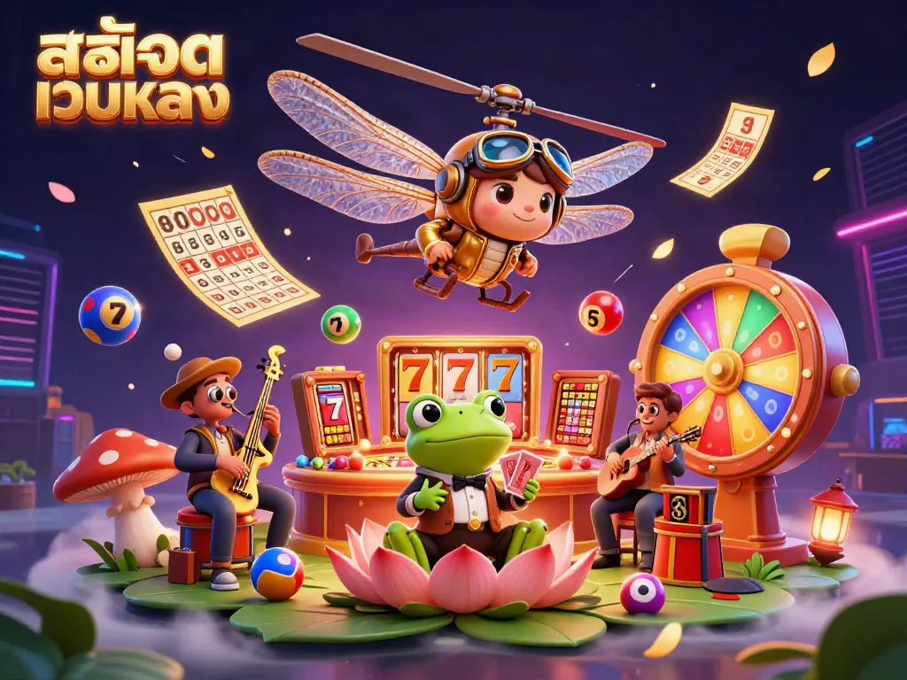 Experience dynamic slotxo action with vibrant characters and elements in a lively casino scene.