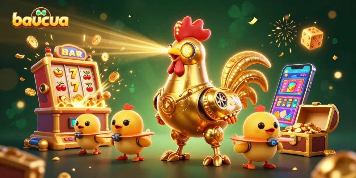 Engage in baucua gaming with vibrant characters and exciting slot game elements.