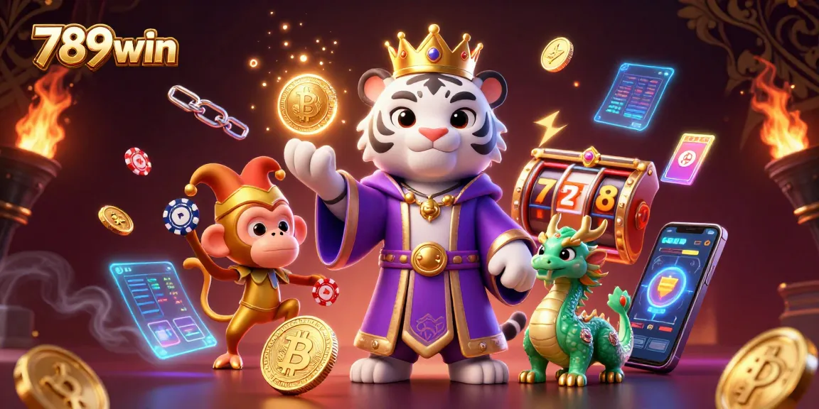 Experience the thrills of gambling at 789win with vibrant characters and energetic casino elements.