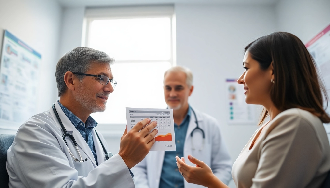 Engaging consultation on Diabetes Management between a doctor and a patient in a healthcare setting.