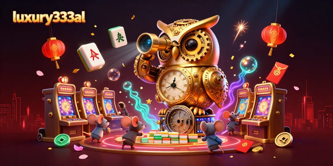 Experience the excitement of luxury333al with a captivating 3D casino scene featuring animated characters and festive elements.