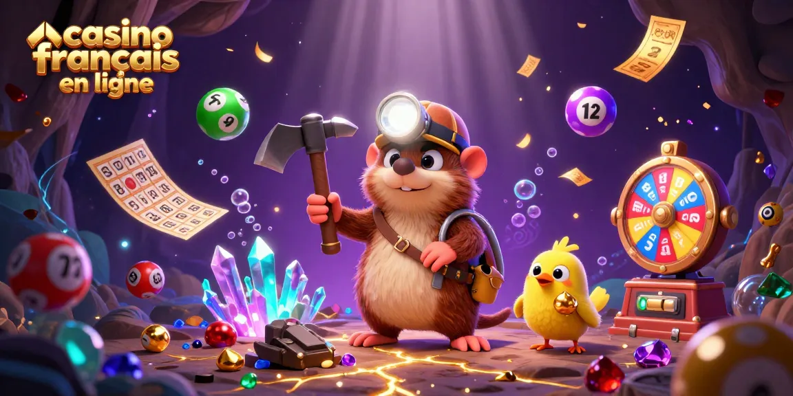 Jouez à des jeux de casino francais en ligne avec le raton laveur chasseur de trésors.