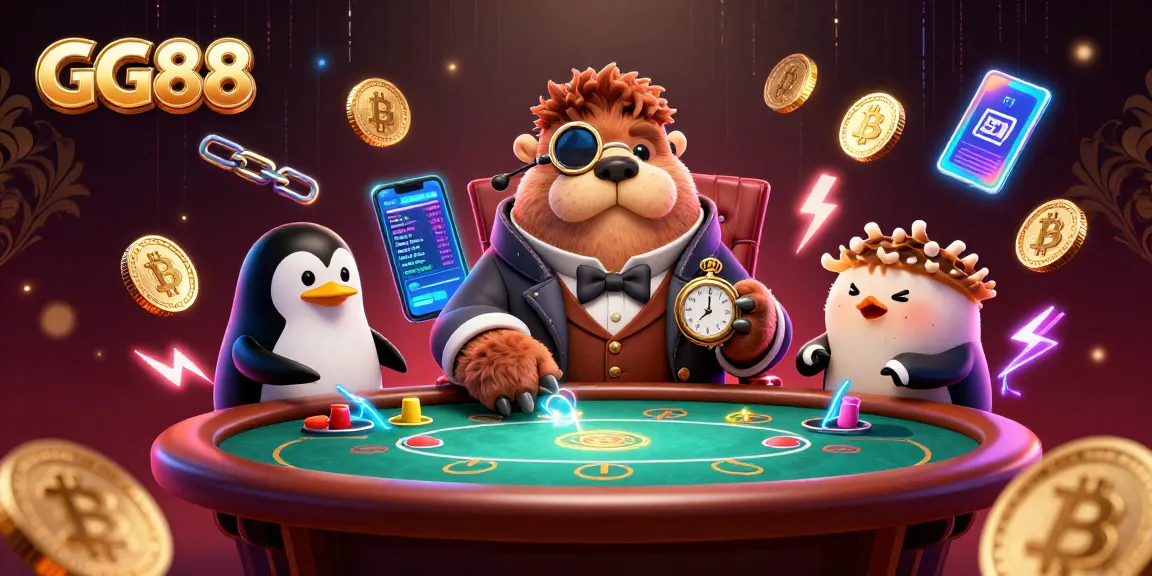 Engage with GG88's jolly walrus at an underwater poker game enriched with cryptocurrency.