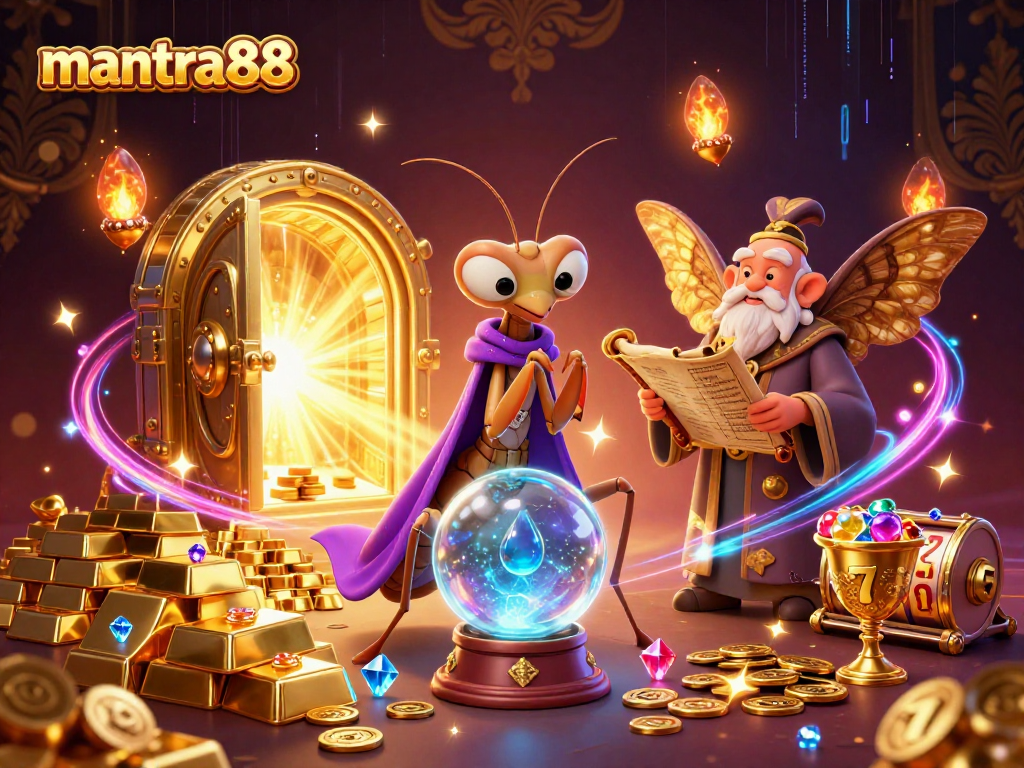 Engage with mantra88's thrilling casino world through enchanting fortune-telling and treasure visuals.