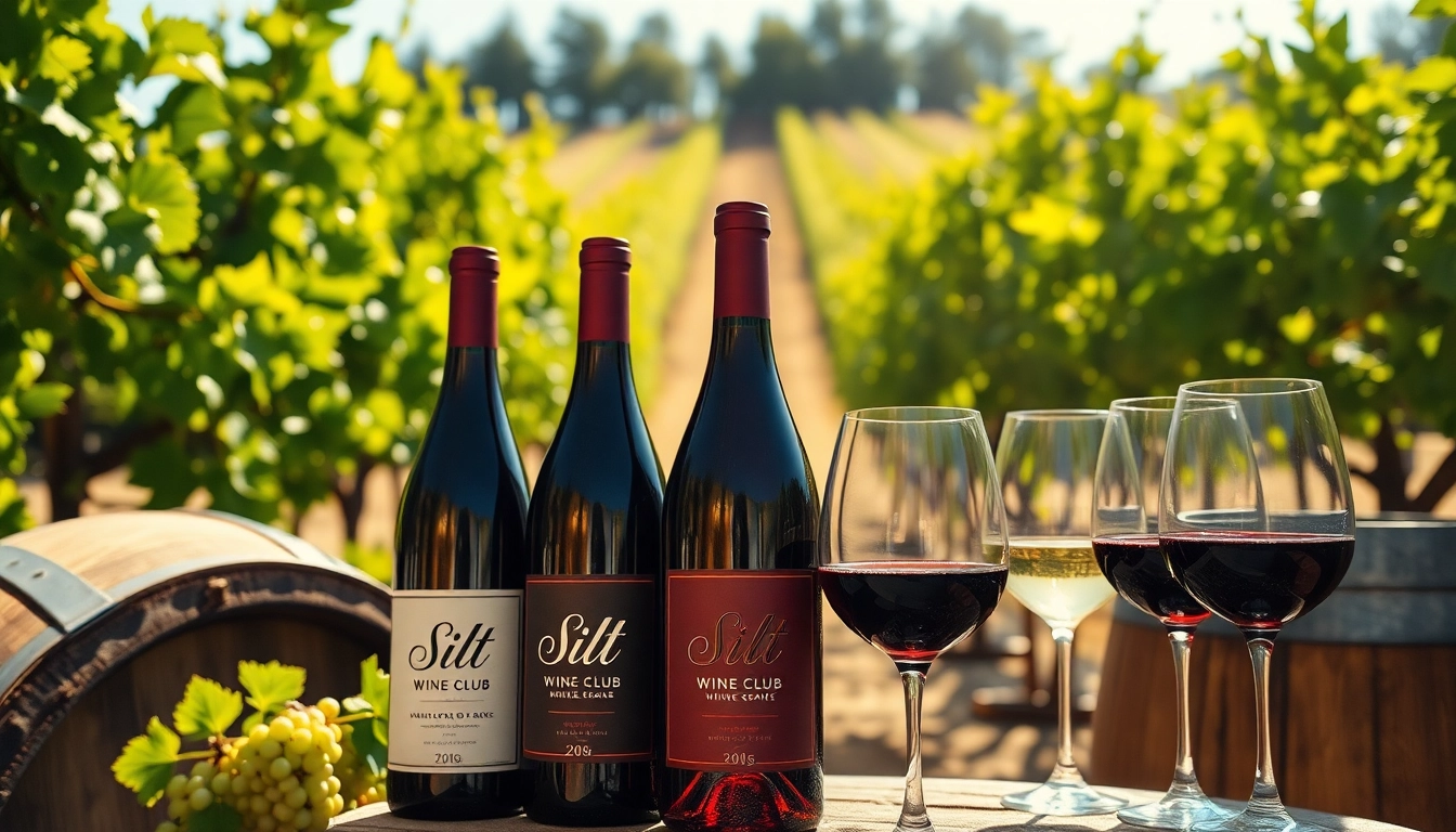 Experience the elegance of silt wine club with curated wines in a lush vineyard.