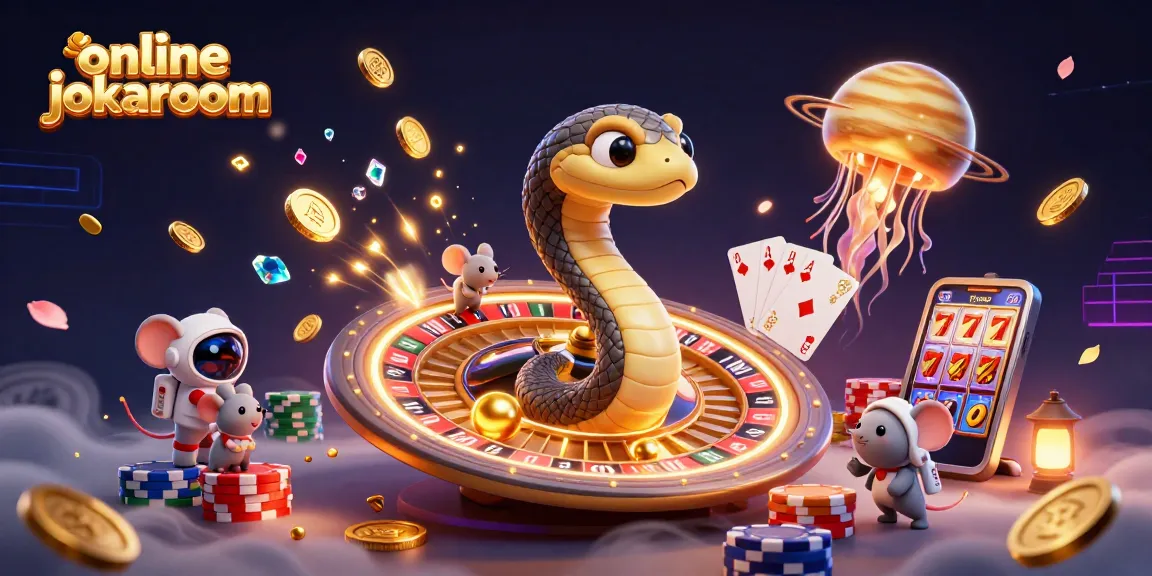 Experience thrilling spins at online roulette jokaroom with a cosmic gaming scene featuring vibrant characters.