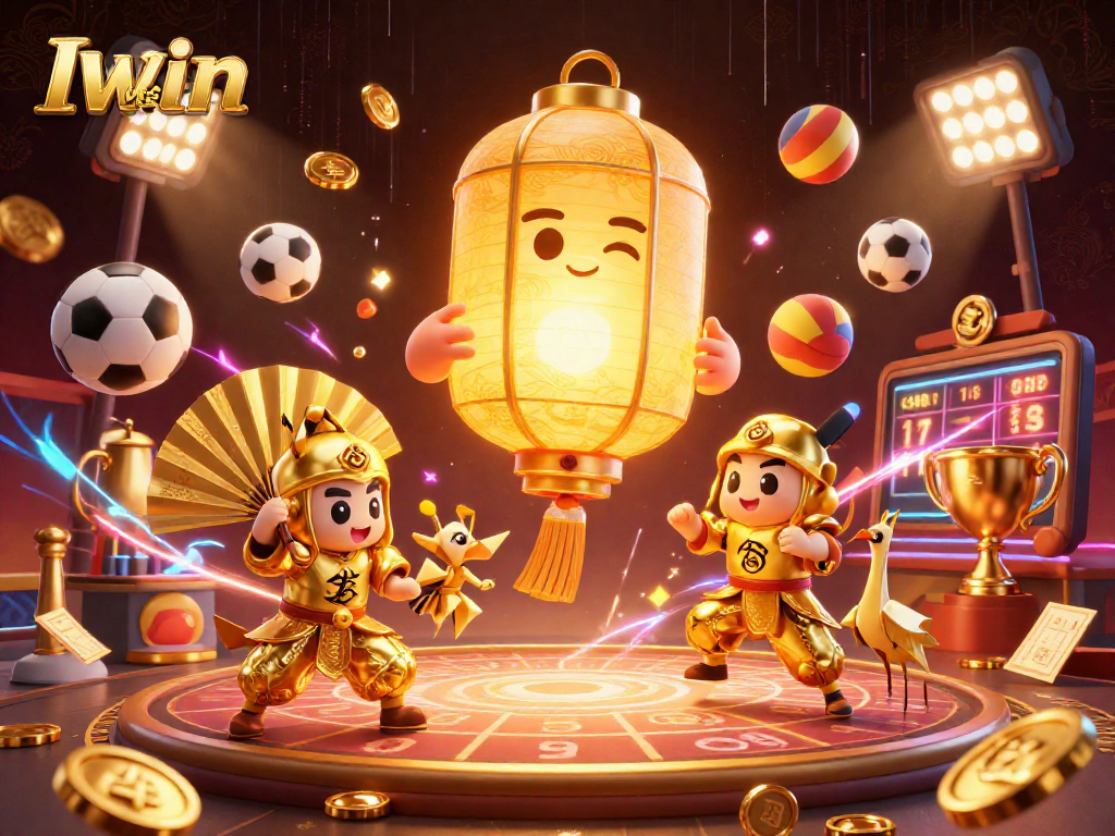 Iwin club showcases an engaging 3D casino scene complete with spirited characters and vibrant betting elements.