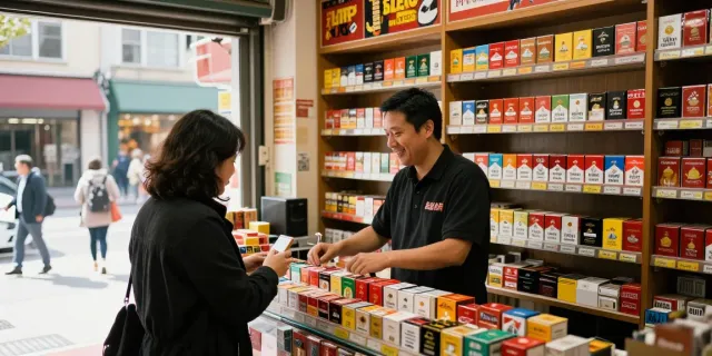 Buy cheap cigarette online Australia at a vibrant tobacco shop with diverse cigarette brands.